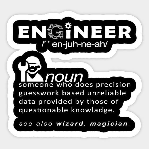 i am engineer noun Sticker by zopandah